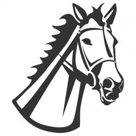 wandsticker - Paard 6