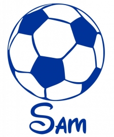 Deursticker Voetbal - Sam