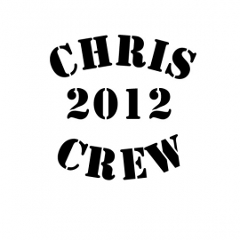 maatwerk - strijkletters - Chris 2012 crew