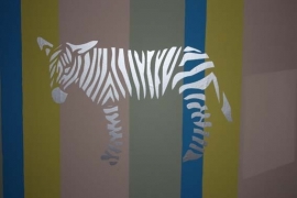 Wandsticker medium Zebra