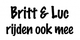 aan boord autosticker - Britt en Luc - 2