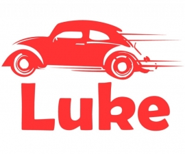 Deursticker  Race auto - Luke