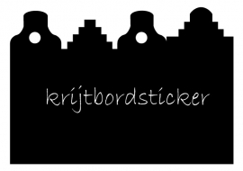 krijtbord sticker grachtenpanden / groot