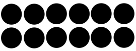 25 cirkels krijtbordfolie -diameter 99 cm.