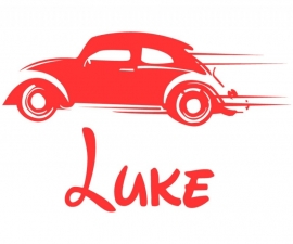 Deursticker  Race auto - Luke