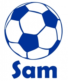 Deursticker Voetbal - Sam