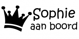 aan boord autosticker - Sophie