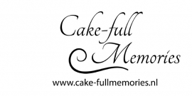 autosticker tekst "cake-full memories"