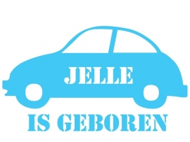 Geboortesticker - Jelle auto