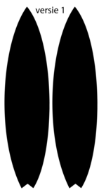 Maatwerk - krijtfolie surfboard