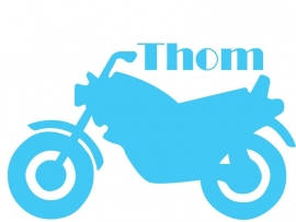 Deursticker medium - Thom Motor