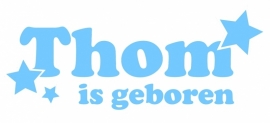 geboortesticker naam met sterren