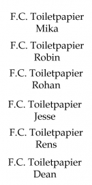 strijktekst - FC wcpapier *