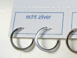 Zilveren oorringen 14 mm doosnee