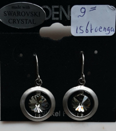 Swarovski oorbellen zilverkleurig