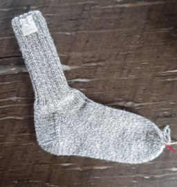 Handgebreide grijs gemailleerde sokken mt 40/41