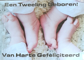 Babysokjes set voor tweelingen handgebreid