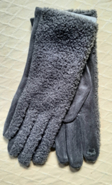 Donker grijze handschoenen viscose