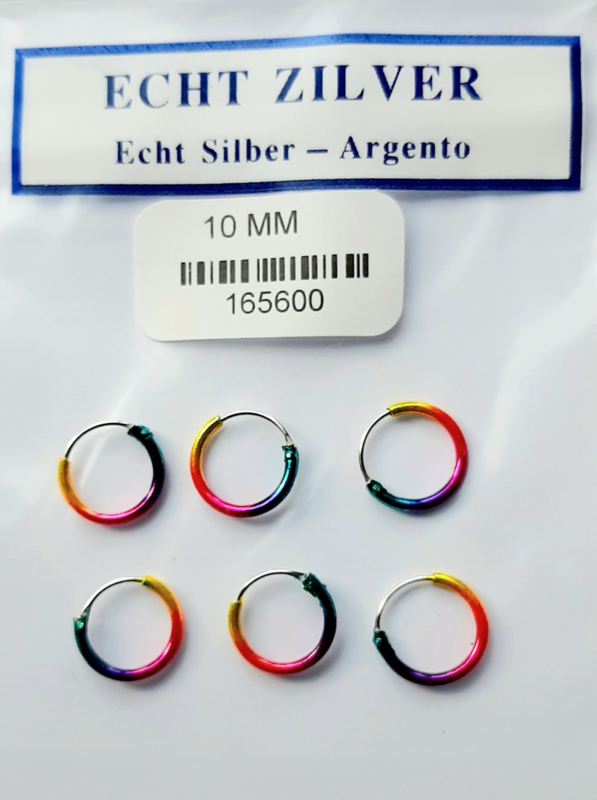 gekleurde oor ringetjes in regenboog kleuren Sieraden |