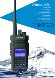 Retevis Ailunce HD1 DMR/Analoog vhf/uhf dualband portofoon gratis GPS