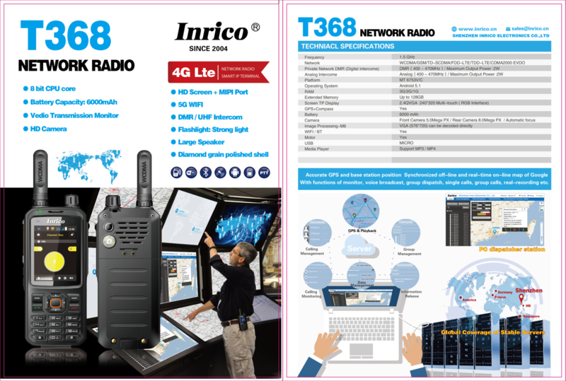 Inrico T-298s  2G/3G Voipportofoon met UHF analoog
