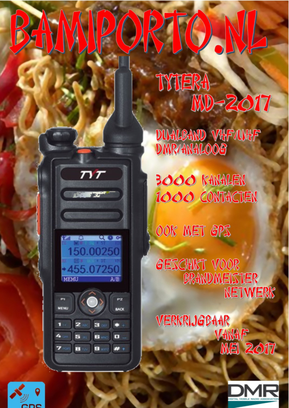 TYT MD-2017/Retevis RT82  Dualband DMR & Analoog portofoon gratis GPS