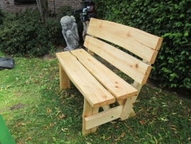 Robuuste Eiken houten tuinbank 120 cm