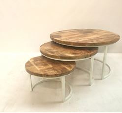 Salon tafel set Daan  - Massief mango hout