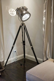 Holywood film camera driepoot vloerlamp