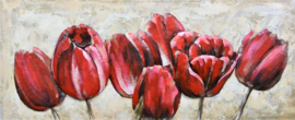 Rode Tulpen – Metalen 3D schilderij