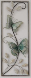Metalen wand decoratie Vlinders