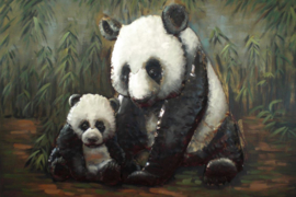 Panda beer Ouwehands WNF  - Metaal 3D schilderij