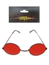 Uilebril rood glas | bril john lennon