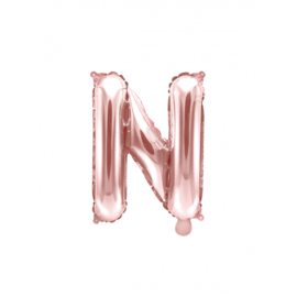 Folie ballon Letter "N", 35cm, rose goud
