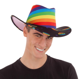 Regenboog kiss Cowboy hoed  | kusjes rainbow