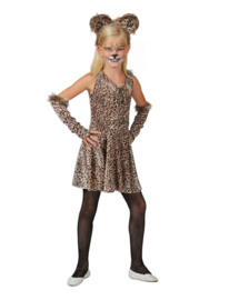 Leeuw & Tijger & Luipaard & Panter Kostuum | Lenig Sluipend Luipaard | Meisje | Carnaval kostuum | Verkleedkleding