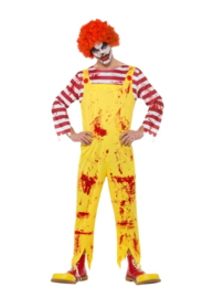 Creepy clown Ronald MC D kostuum
