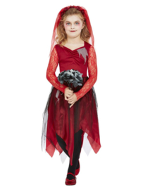 Graveyard bruid jurkje rood | halloween meisje