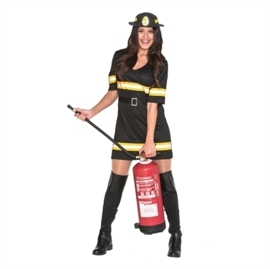 Feuerwehrmann Kleid schwarz