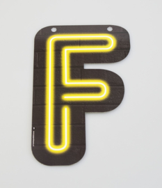 Neon letter F