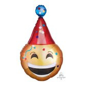 Folie Luftballon Emoticon Party Hut SuperShape