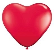 Hart ballon rood