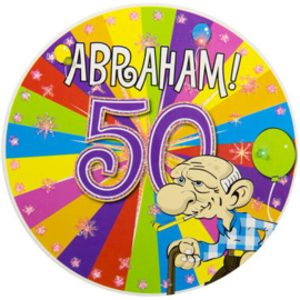 50 Jaar Abraham Knalfeest LED Party Button