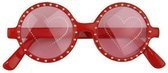 Hartjes bril rood | Carnaval feestbril