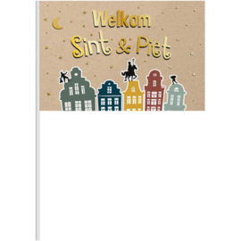 Zwaaivlaggetje 'Welkom Sint & Piet'