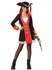 Piraten jurkje black red | zeeroofsters outfit