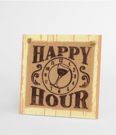 Wooden sign - Happy hour