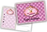 Folat Uitnodigingen Prinsessen Meisjes Papier Roze 6 Stuks