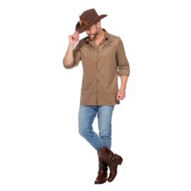 Authentic western hemd taupe
