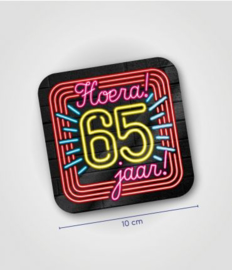 Türschild Neon 65 Jahre